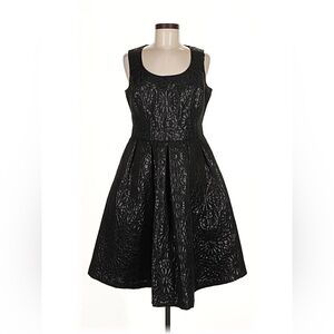 Eva Mendes by New York & Company Cocktail Dress Size 12 Metallic Fit and Flare